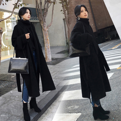 秋冬季新款韓版赫本風呢子大衣女中長款流行雙面加厚毛呢外套
