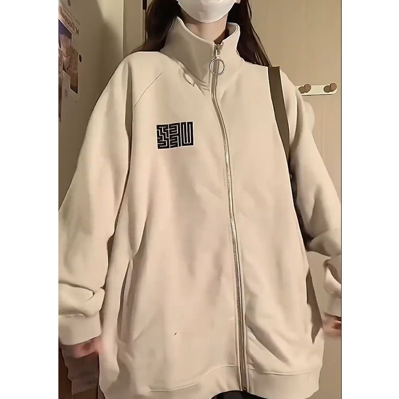 後包領不起球配棉螺口 仿棉華棉複合310剋薄款衛衣女印花POLO領