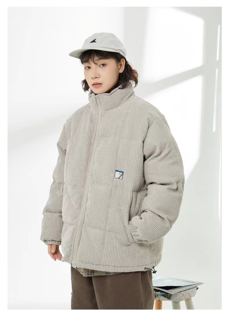 JW28 official picture new corduroy thickened cotton jacket for women Korean style college style loose cotton jacket