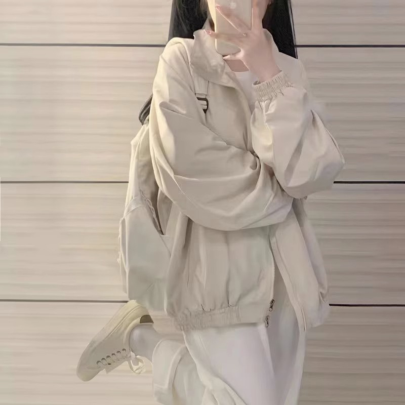 初秋衝鋒衣外套女春秋季2023年新款今年流行棒球服小個子香風