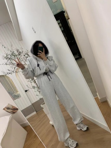 South Korea  Early Autumn Hooded Jacket + Casual Pants Set