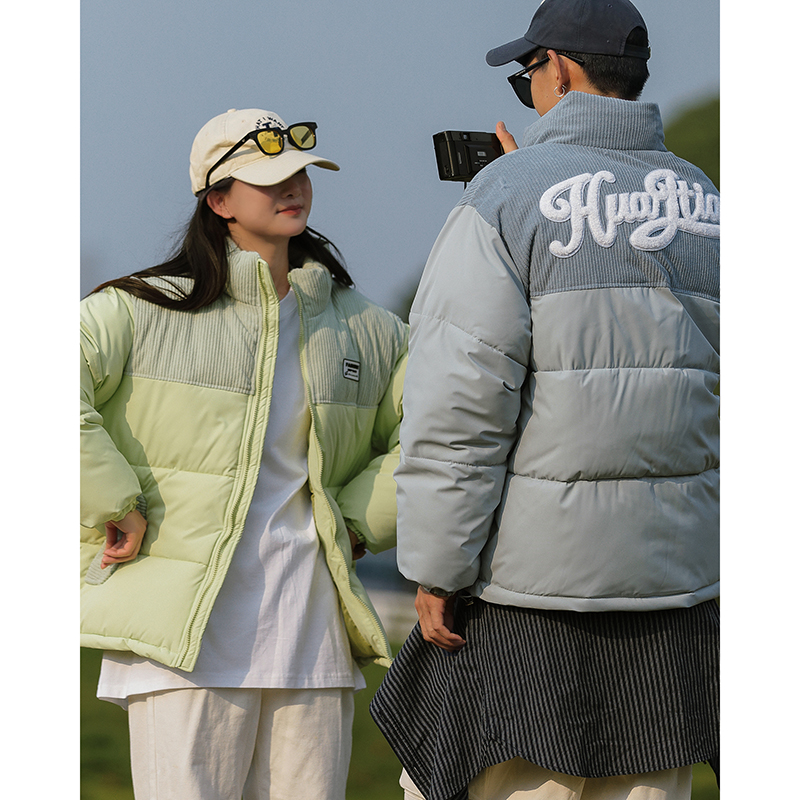Real shot of corduroy cotton coat for women 2023 winter new loose oversize cotton coat thickened cotton jacket short jacket