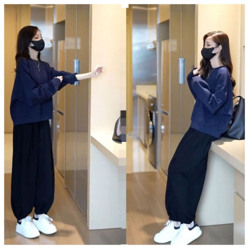 Casual suit women's sweatshirt lazy style spring and autumn new two-piece set fashionable comfortable western style sportswear