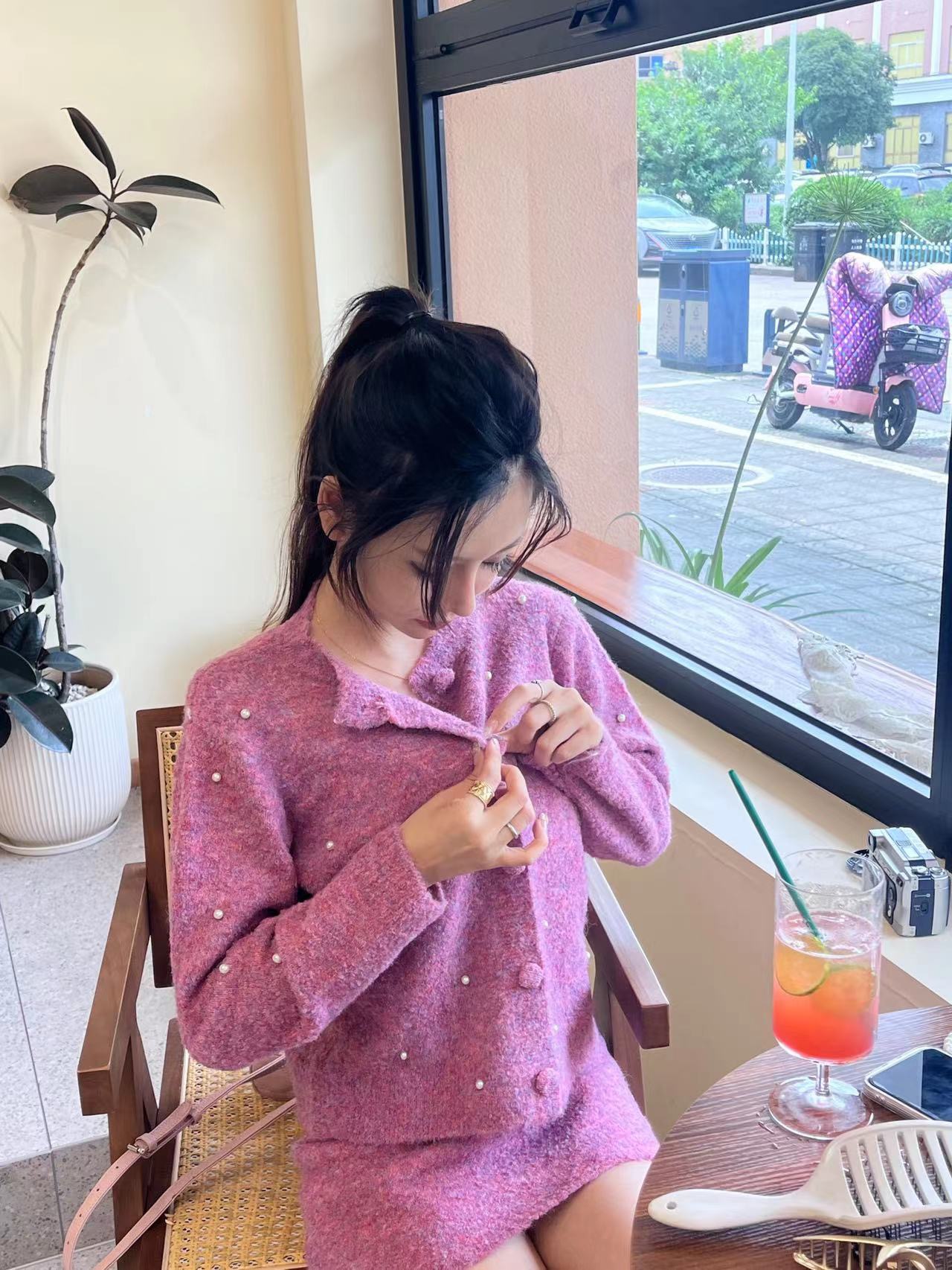小香風毛衣裙兩件套裝秋冬季高級感氣質名媛鹽系奶系穿搭連衣裙子