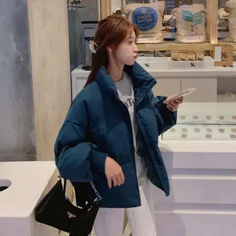Thickened cotton coat for women, Korean style loose cotton coat, cotton-padded jacket, 2023 new autumn and winter down jacket for women