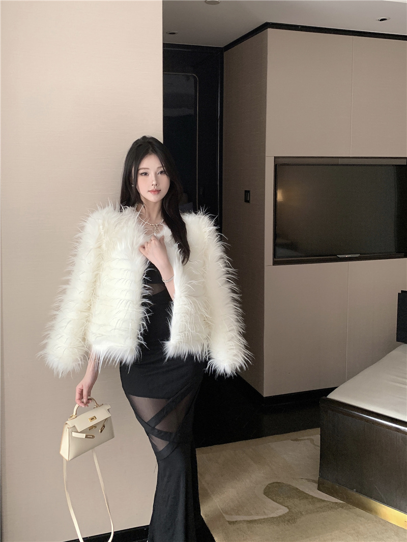 Real shot ~ 2023 new winter fur coat women's short imitation fox fur one-piece fur coat