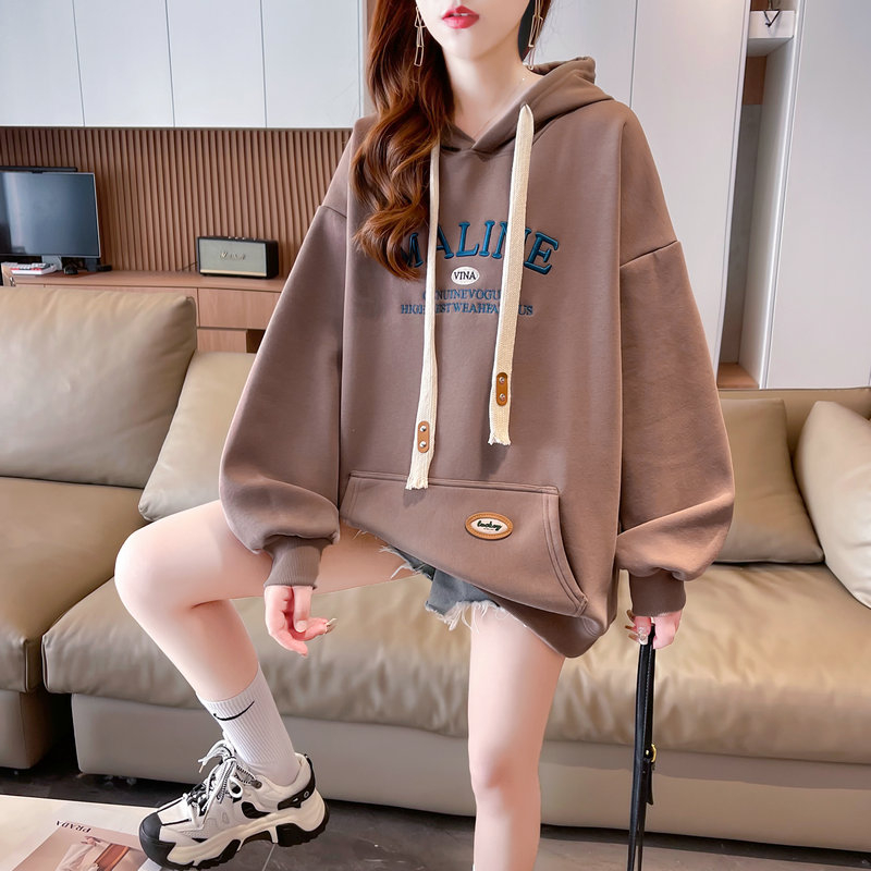 首發實拍仿棉大衛衣 加絨加厚衛衣女