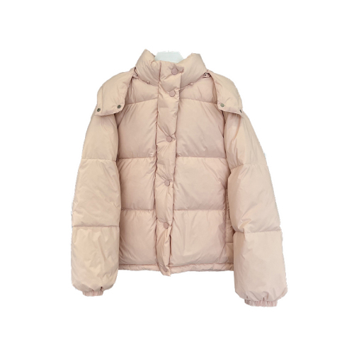 Breathing Pink Down Cotton Jacket Women's Short  New Korean Style Small Cotton Clothes Bread Jacket Winter