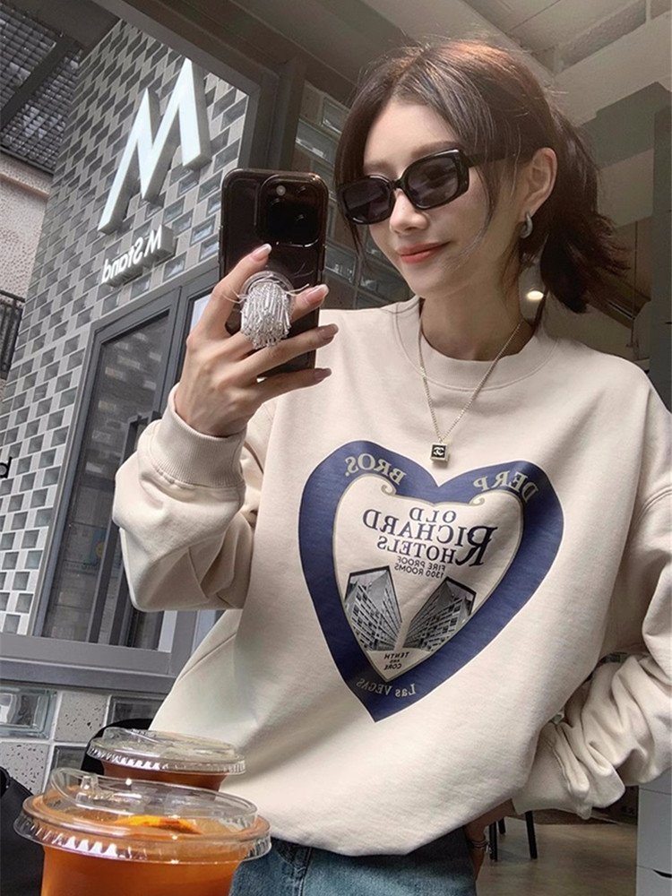 秋裝薄款衛衣女大碼 後包領 拉肩線 M-XXXL