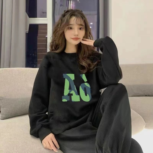 Casual sports suit for women, spring and autumn, thin, fashionable, age-reducing, high-end, salty street sweatshirt two-piece set