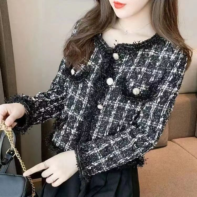 小香風外套女洋氣百搭名媛氣質年春季新款法式小個子短款上衣