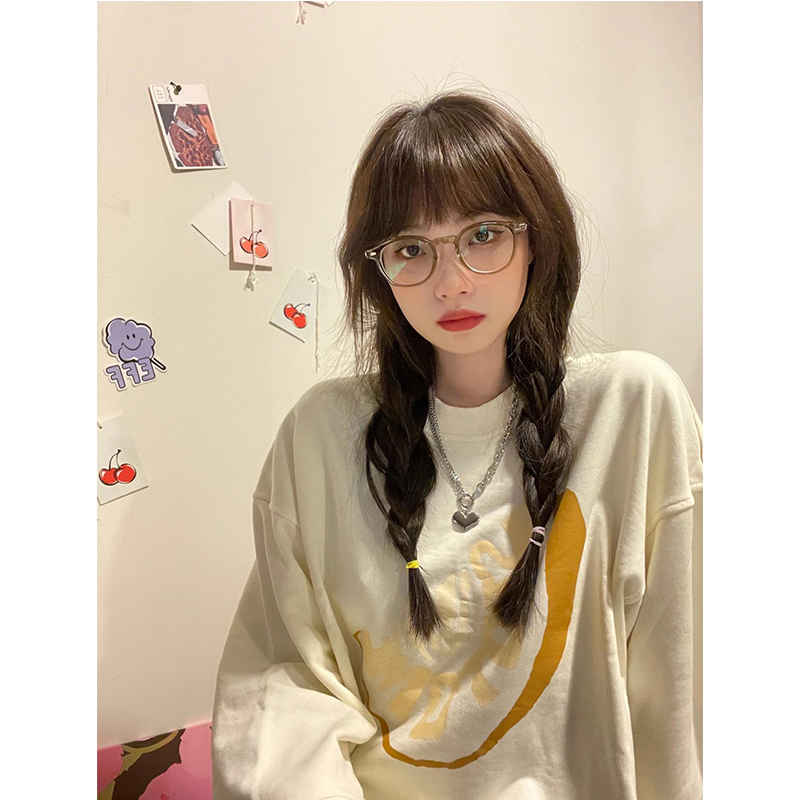 2023 New Loose Casual Women's Clothing, Velvet 250g / Large David's Round Neck Autumn and Winter Sweater Women's Velvet