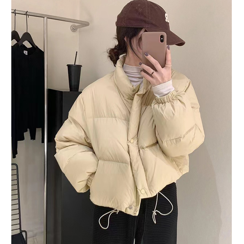 2023韓國東大門原版麵包服女立領小個子短款羽絨棉服秋冬短款