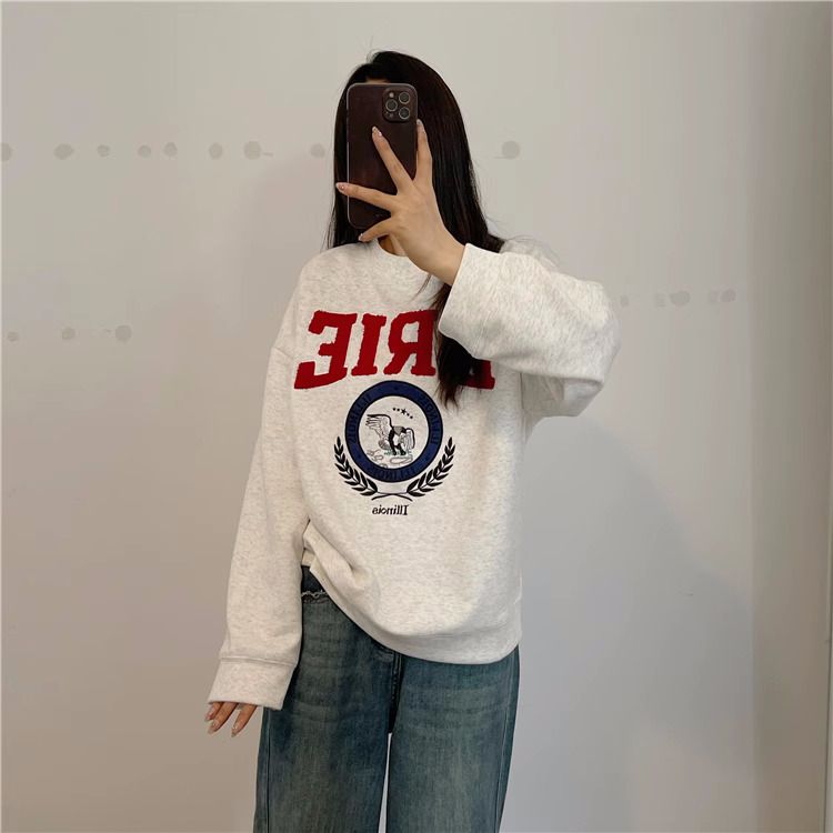秋裝薄款衛衣女大碼 後包領 拉肩線 M-XXXL
