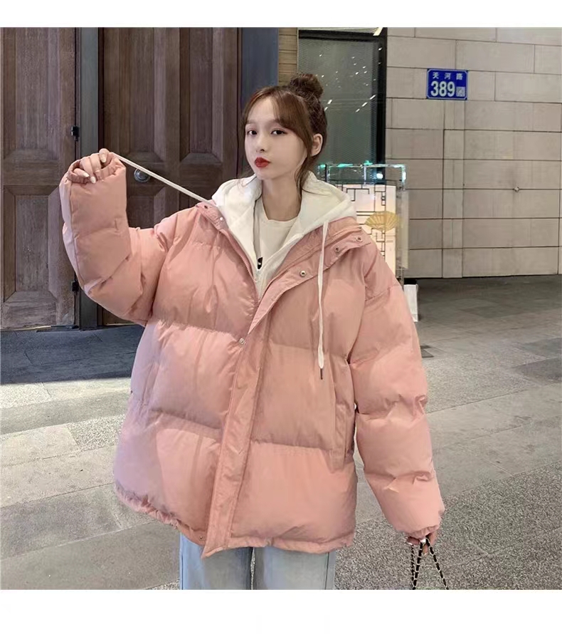 New style cotton coat for women, Korean style short bread coat, small, large size, Hong Kong style loose down jacket, student fat MM