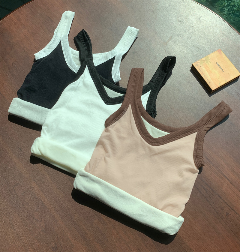 實拍~保暖背心女德絨發熱美體加絨加厚內搭秋冬季打底上衣