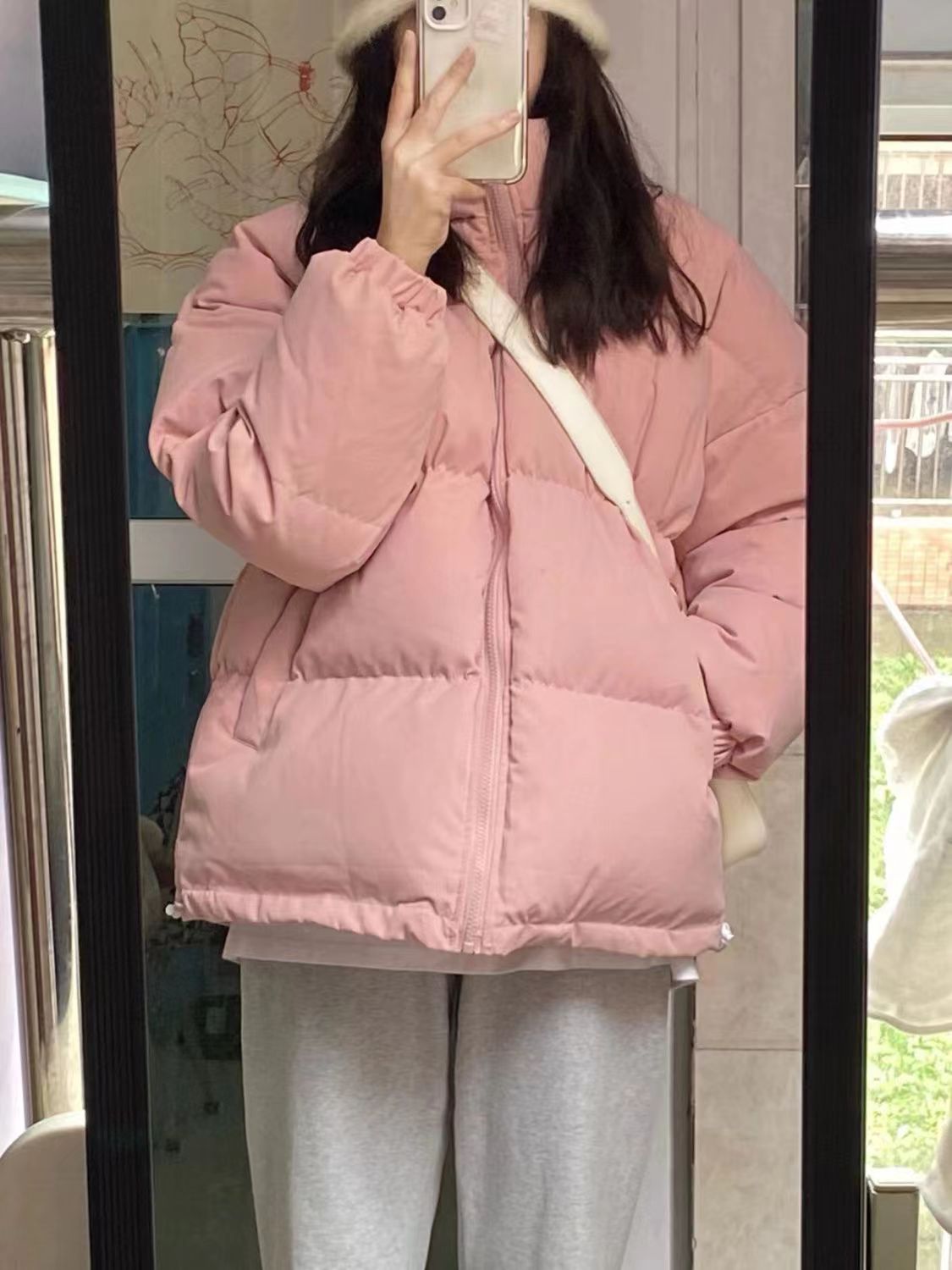 2023年羽絨棉服新款韓版加厚糖果色短款純色學生外套ins棉襖