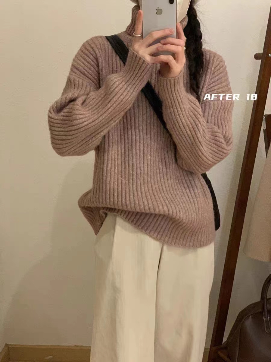 上衣長袖時尚款高領加厚百搭