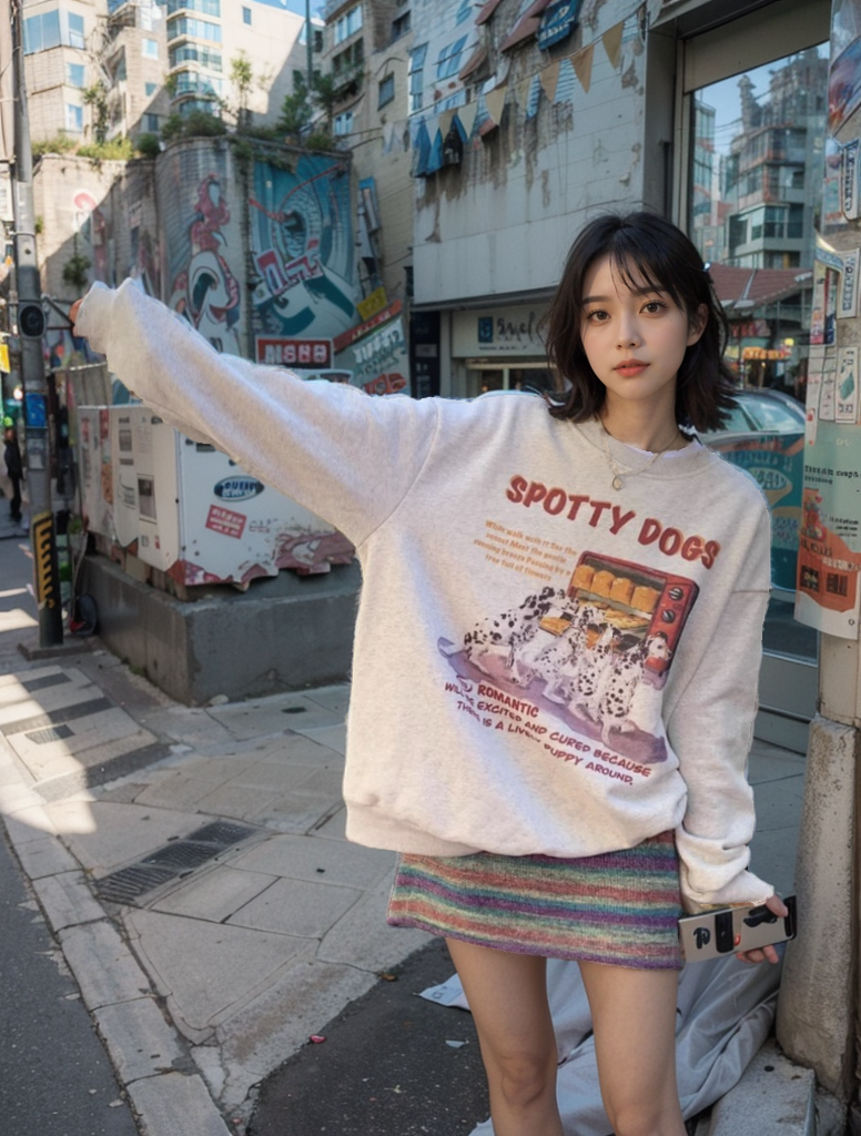 實拍 日系卡通可愛圓領慵懶風寬鬆印花衛衣女 字母已改