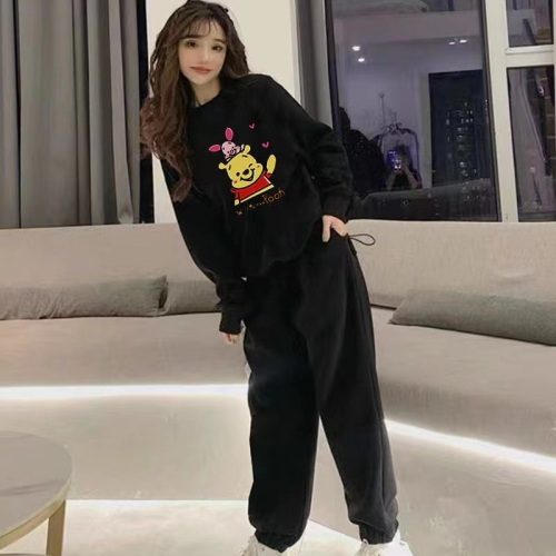 Casual, fashionable and age-reducing suit for women, spring and autumn thin section  new trendy Internet celebrity street sports two-piece set