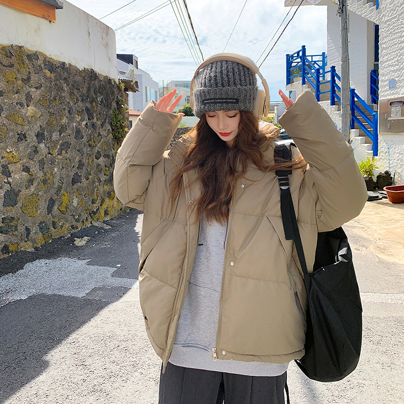 Real shot of Huanghuangjia Charge Flying Down Jacket for Women 2023 Winter New Workwear Jacket Baseball Jacket for Women