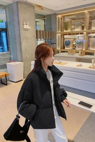 短款棉衣女小个子2023年冬季韩版立领羽绒棉服加厚宽松面包服外套