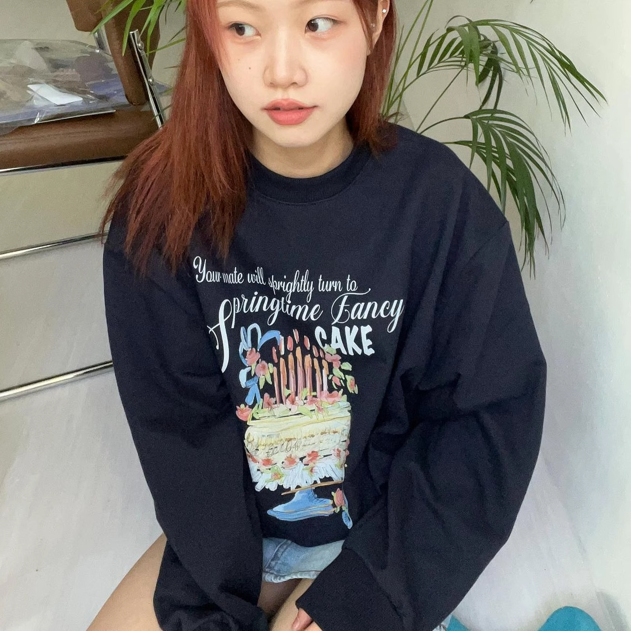 防棉華棉複合牛奶絲300克/銀狐絨400克圓領衛衣女