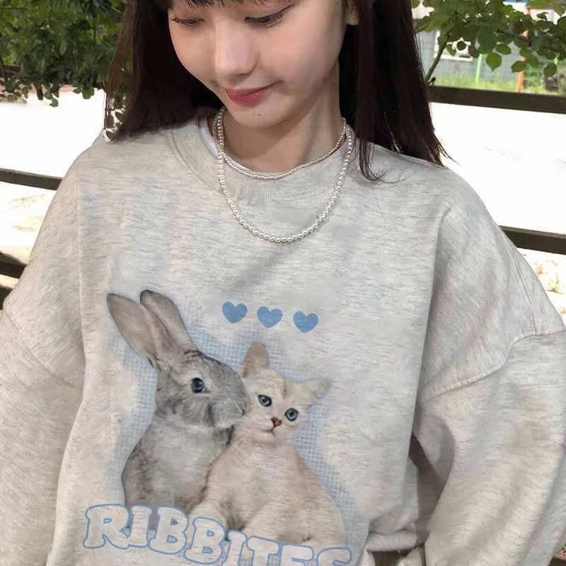 防棉華棉複合牛奶絲300克/銀狐絨400克圓領衛衣女