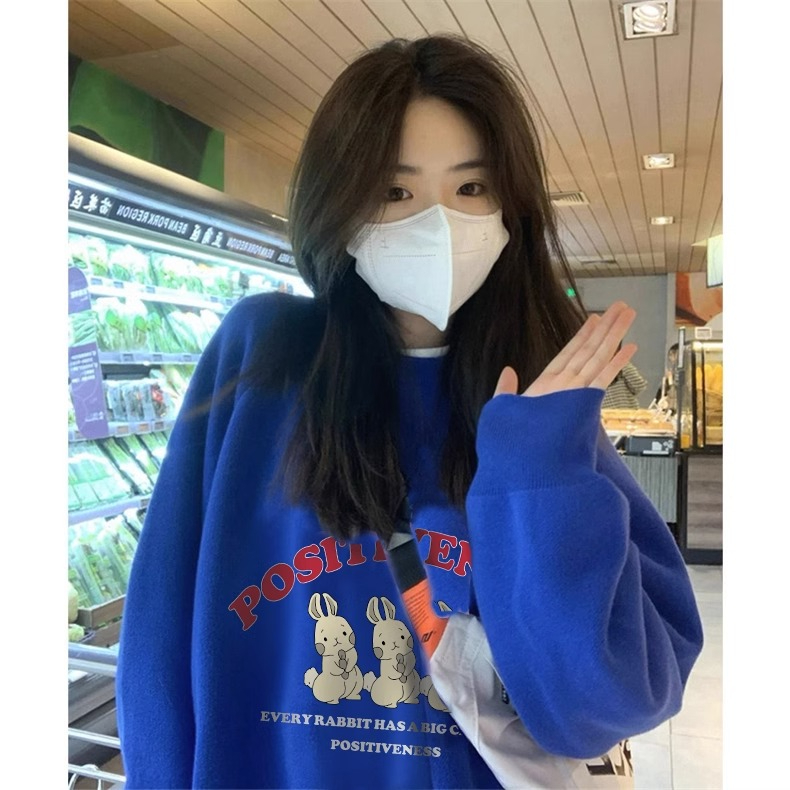防棉華棉複合牛奶絲300克/銀狐絨400克圓領衛衣女