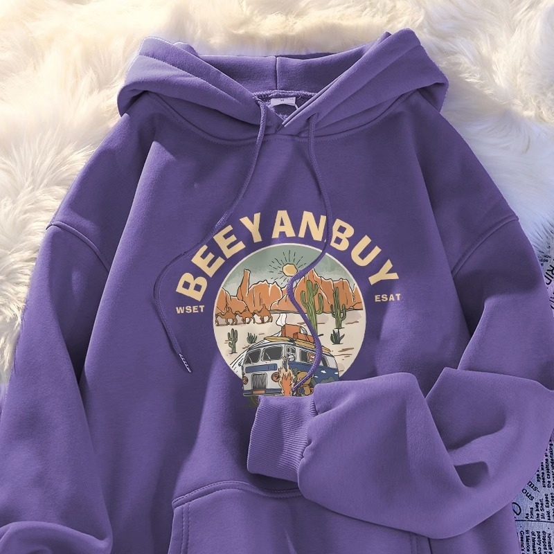 Anti-cotton Chinese cotton composite milk silk 300g/silver fox velvet 400g hooded sweatshirt for women