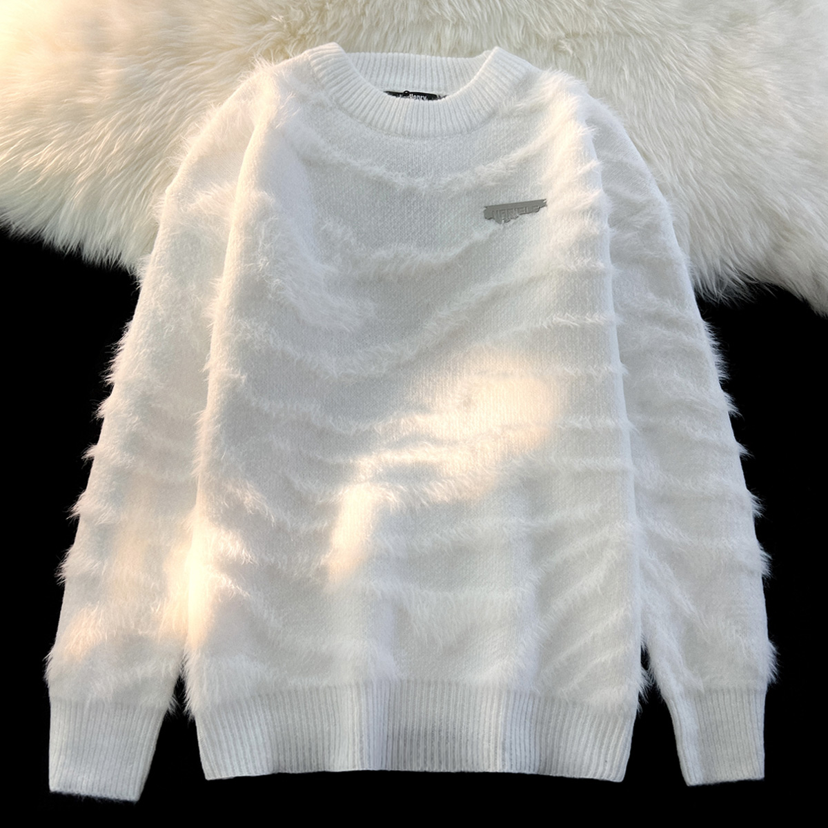 Japanese vintage vintage tassel sweater for women, autumn and winter lazy style, super nice, soft and waxy couple coat