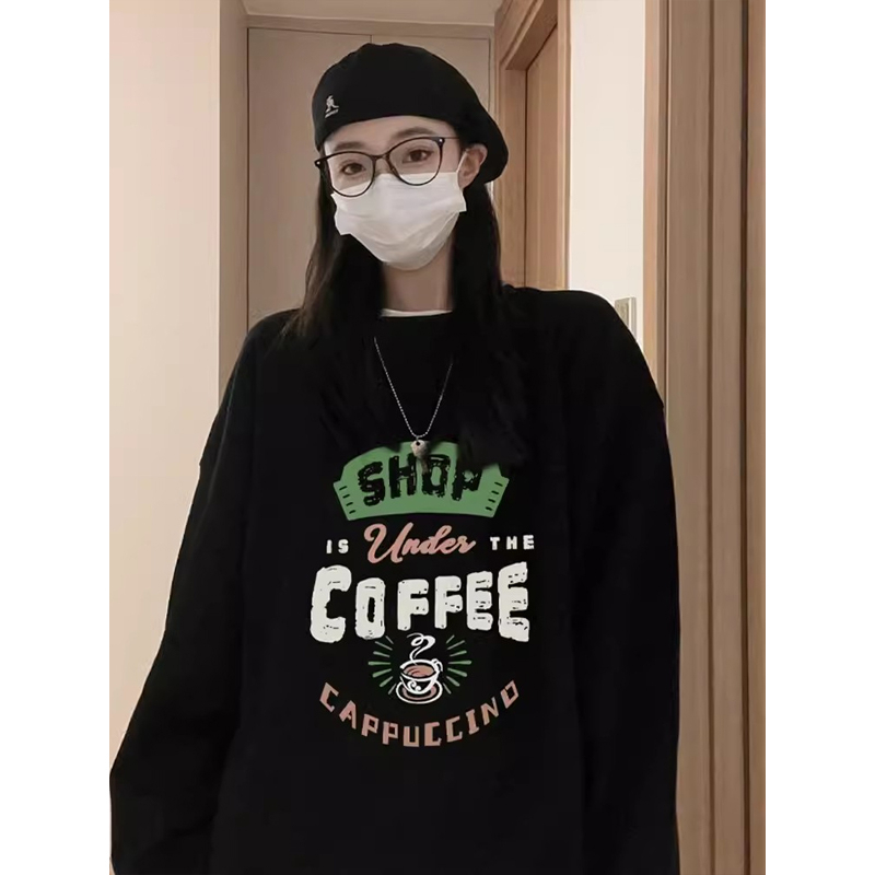 Anti-cotton Chinese cotton composite milk silk 300g/silver fox velvet 400g round neck sweatshirt for women
