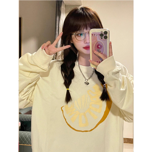 Official picture  new loose fashion women's velvet 250g large sweatshirt round neck autumn and winter sweatshirt