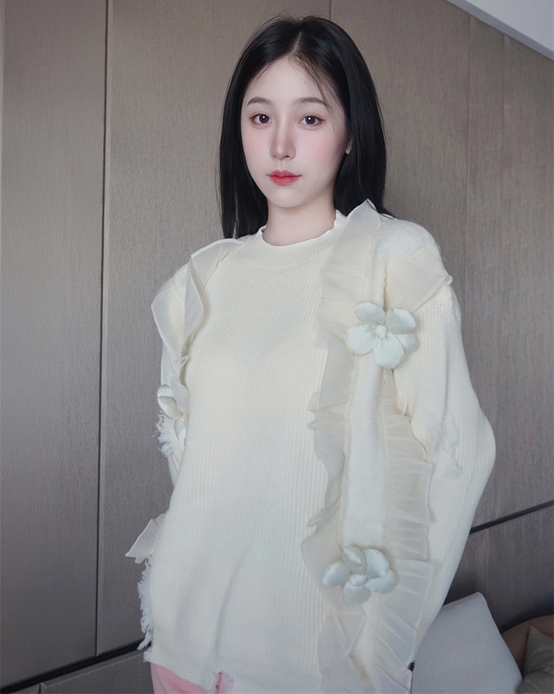 2023實拍新款針織衫女韓國東大門網紅同款GLYP潮牌休閒毛衣女