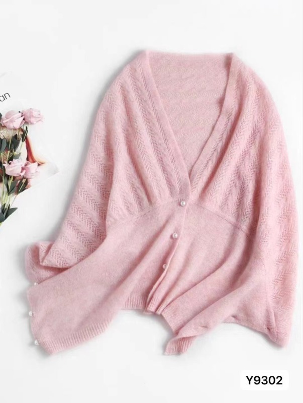 2023 new autumn Korean style lazy style solid color hollow outer sweater shawl jacket
