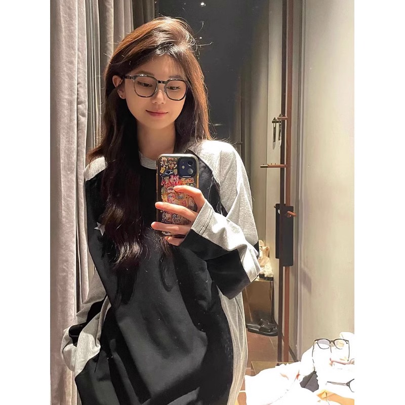 印花21支超爽棉200克後包領200斤特大碼美式撞色衛衣