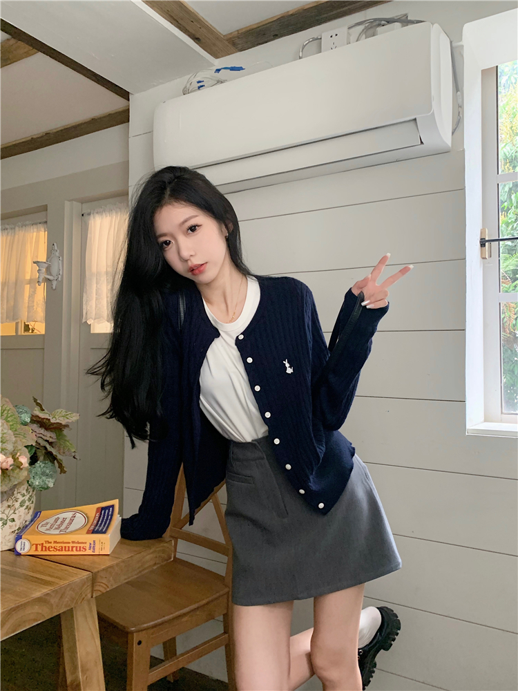 麻花毛衣針織開衫外套女秋季新款外穿修身顯瘦設計感小眾長袖上衣