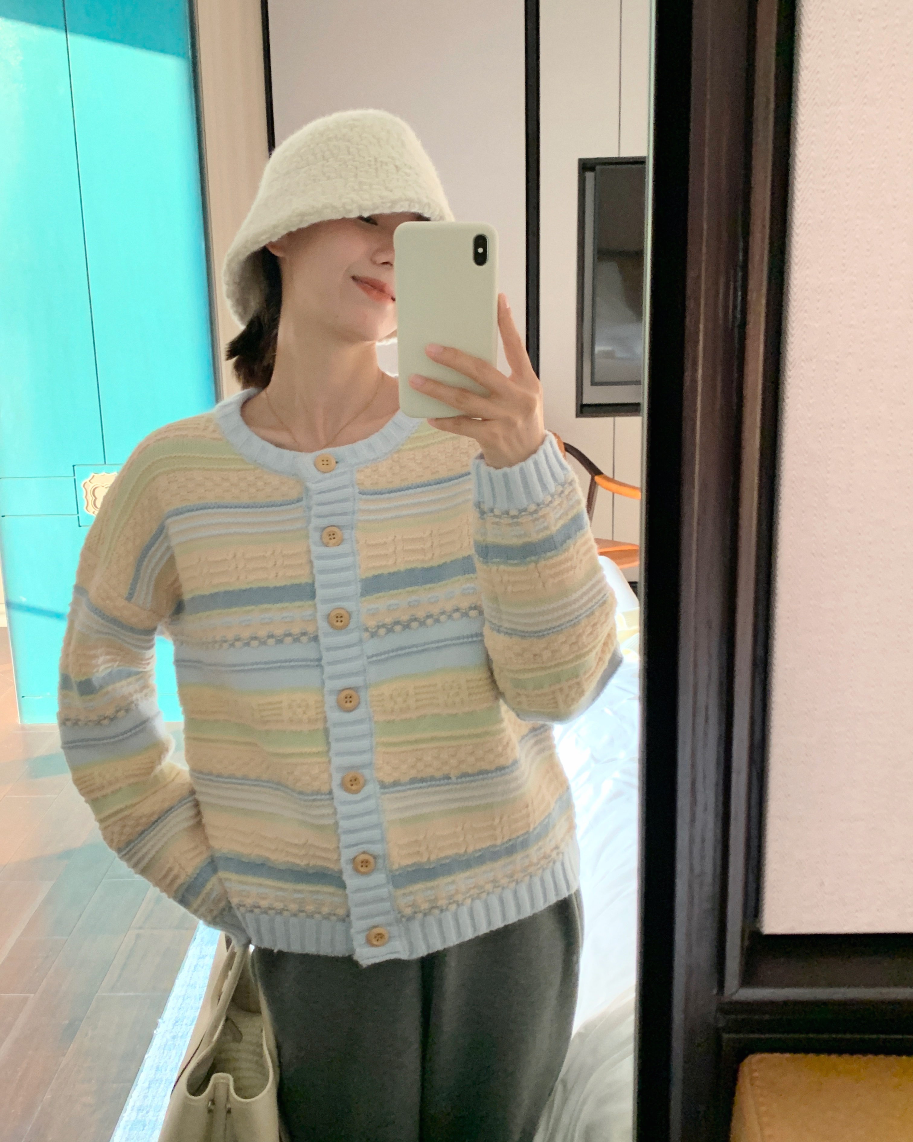 freshtaro奶油蛋糕 兩種版型條紋毛衣女秋冬針織上衣