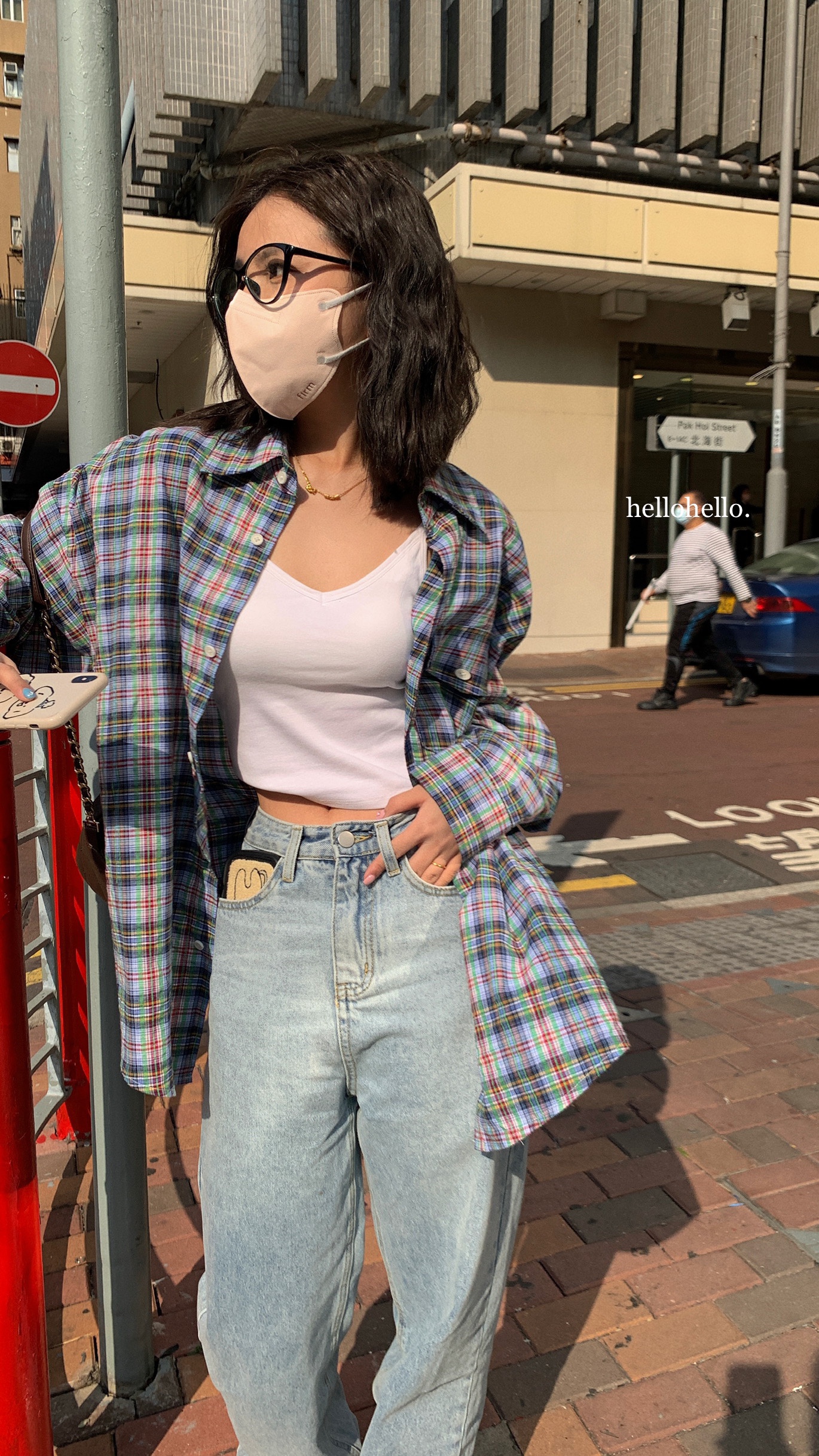 鹵鹵lulu復古格子長袖寬鬆襯衫上衣女夏季休閒百搭氣質純棉襯衣