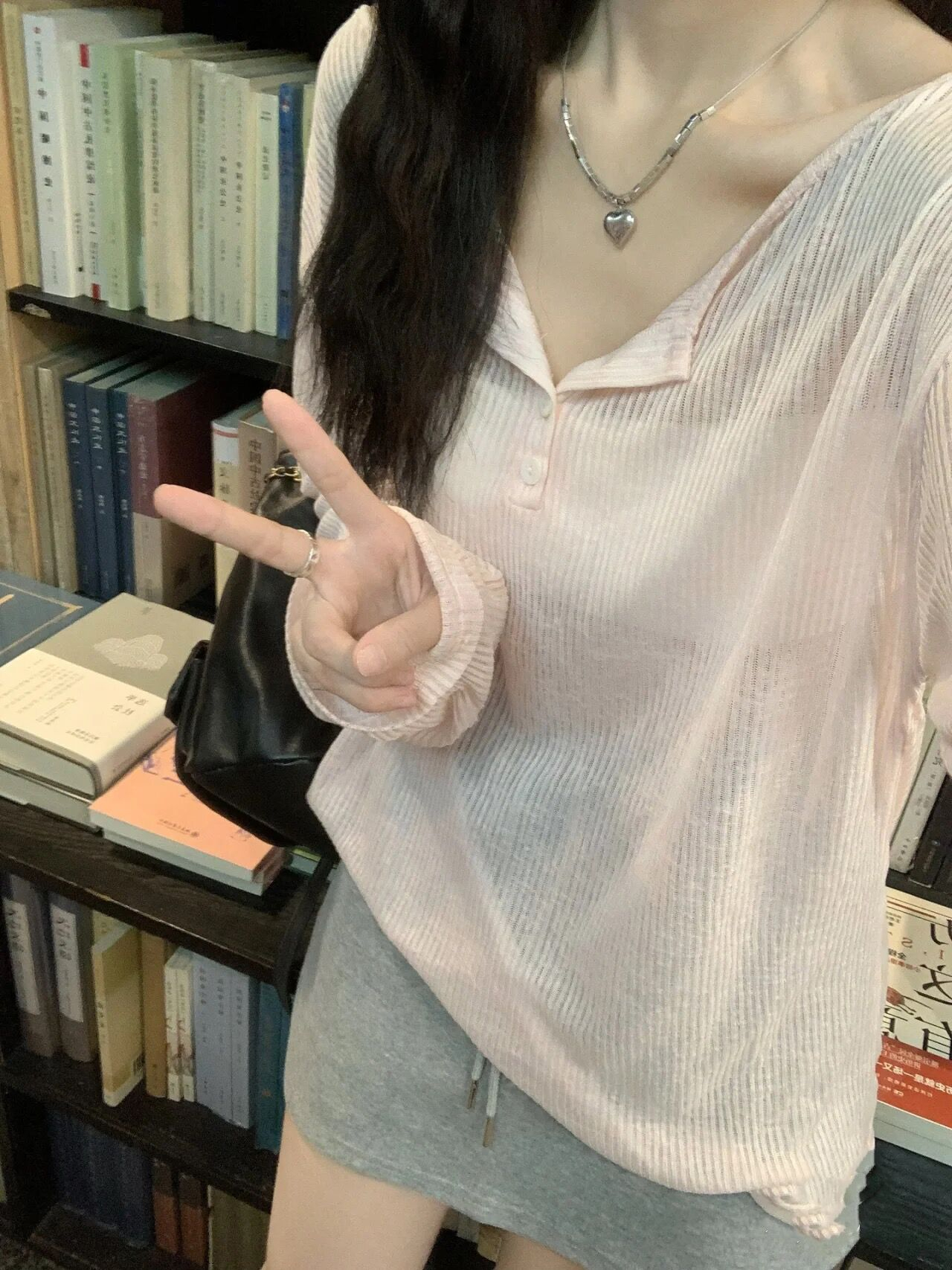 Pink sun protection shirt for women, thin, lazy style top, niche design, long-sleeved T-shirt, original fabric method