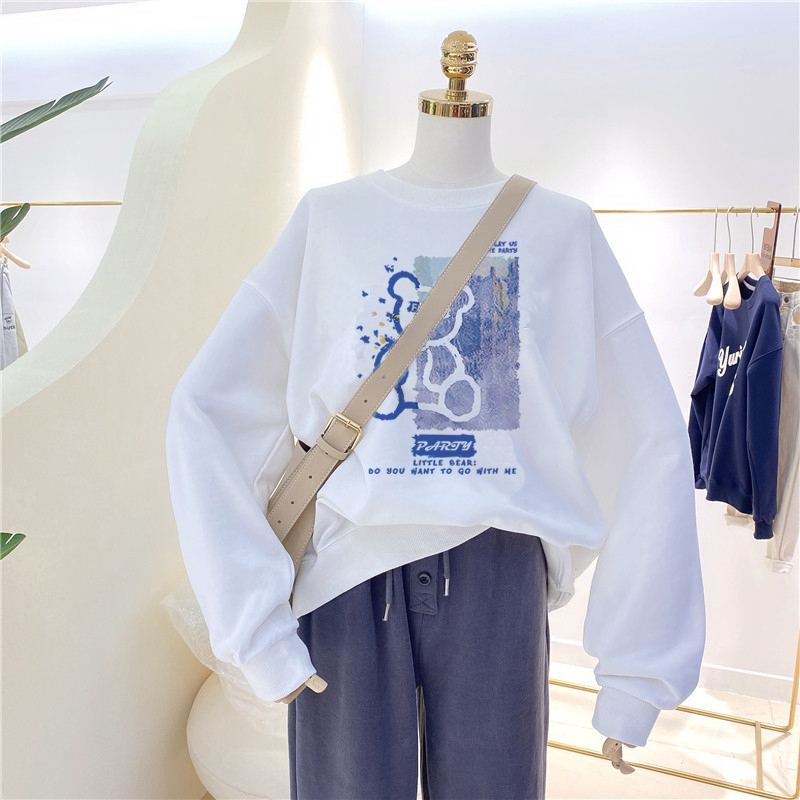 2023年新款時尚學生裝 加絨250g / 大衛衣圓領秋冬款衛衣女加絨
