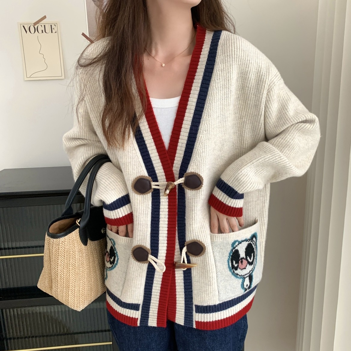 毛衣外套女韓版寬鬆春季新款慵懶風春秋針織衫開衫顯瘦外穿上衣厚