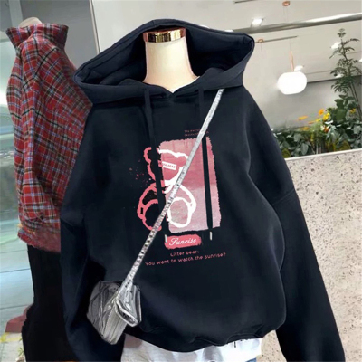官圖  加絨250g / 大衛衣連帽秋冬款衛衣女加絨