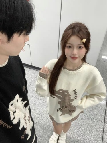Different couple sweaters 2023 early autumn and winter new fashion internet celebrity clothes high-end suit special