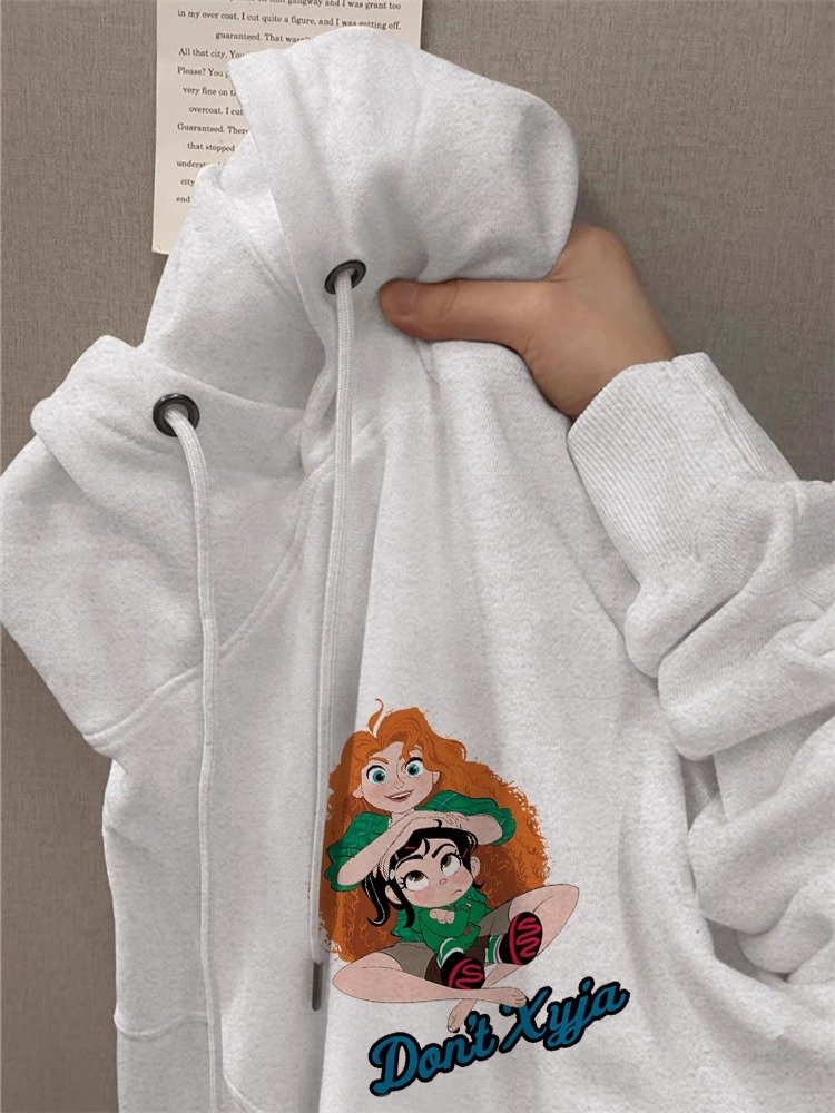 Anti-cotton Chinese cotton composite milk silk 300g/silver fox velvet 400g hooded sweatshirt for women