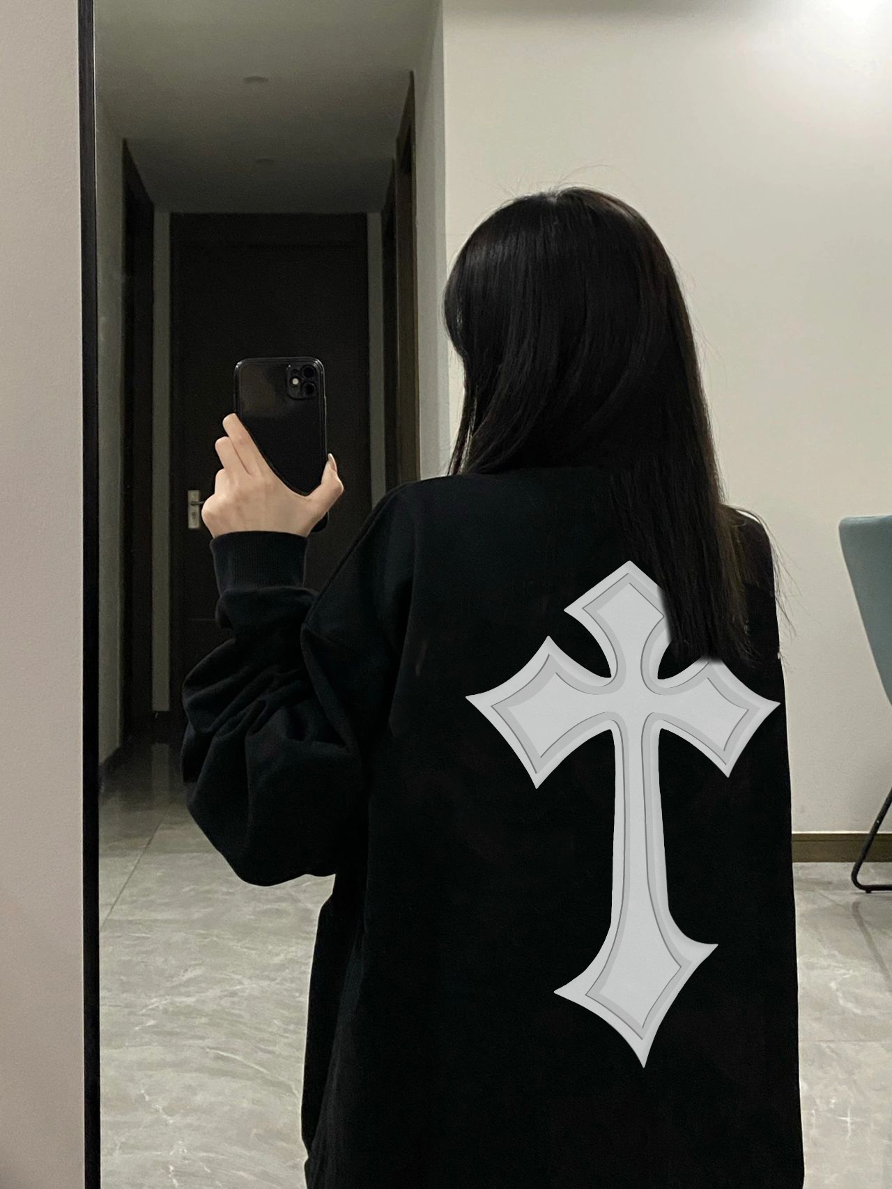 韓版新款華棉複合薄款310克/加絨410克 秋冬裝衛衣女印花寬鬆大碼