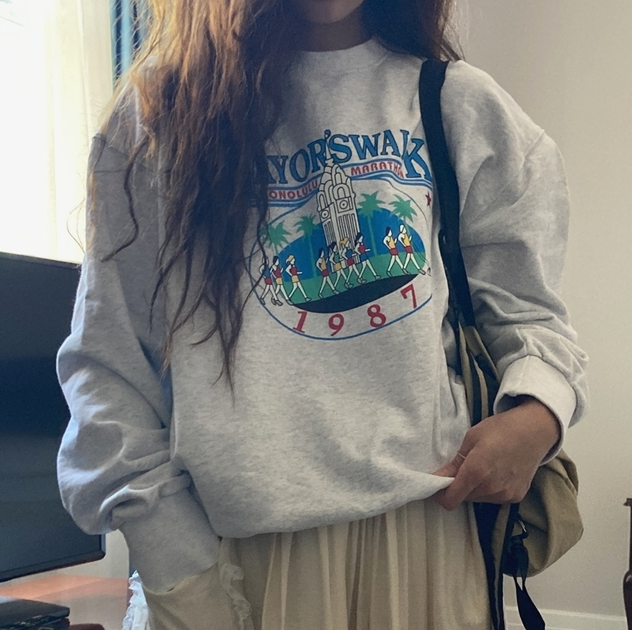 韓國新款華棉複合薄款310克/加絨410克 秋冬裝衛衣女印花寬鬆大碼