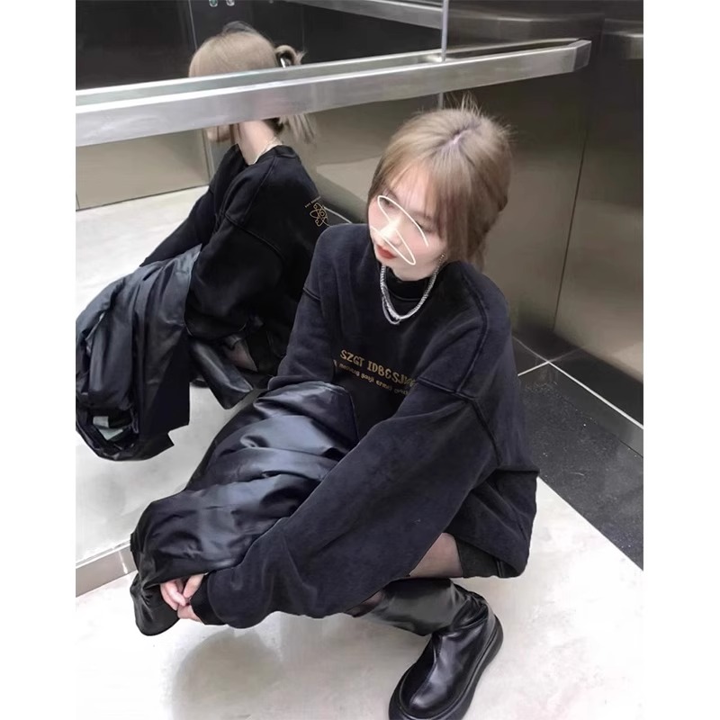 華棉複合牛奶絲310克銀狐絨400克圓領衛衣女
