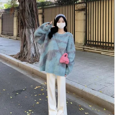 套頭毛衣女秋冬慵懶風新款針織衫冬季外穿小個子溫柔軟糯上衣