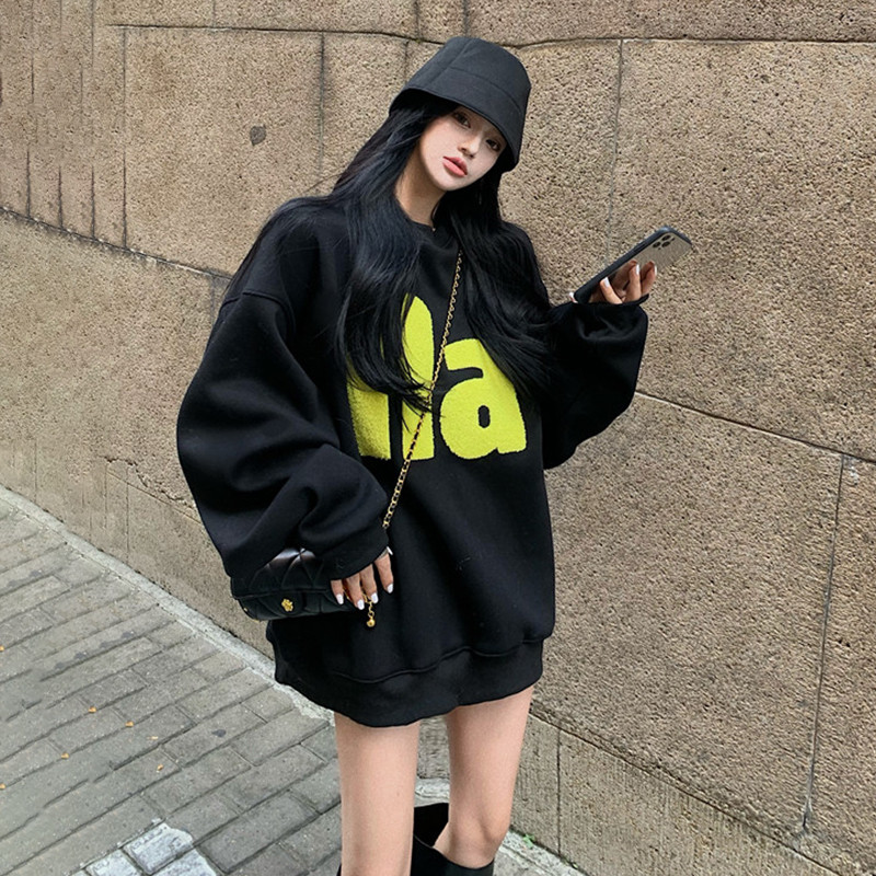 仿棉華棉複合牛奶絲320克銀狐絨420克圓領連帽雙帽寬鬆衛衣